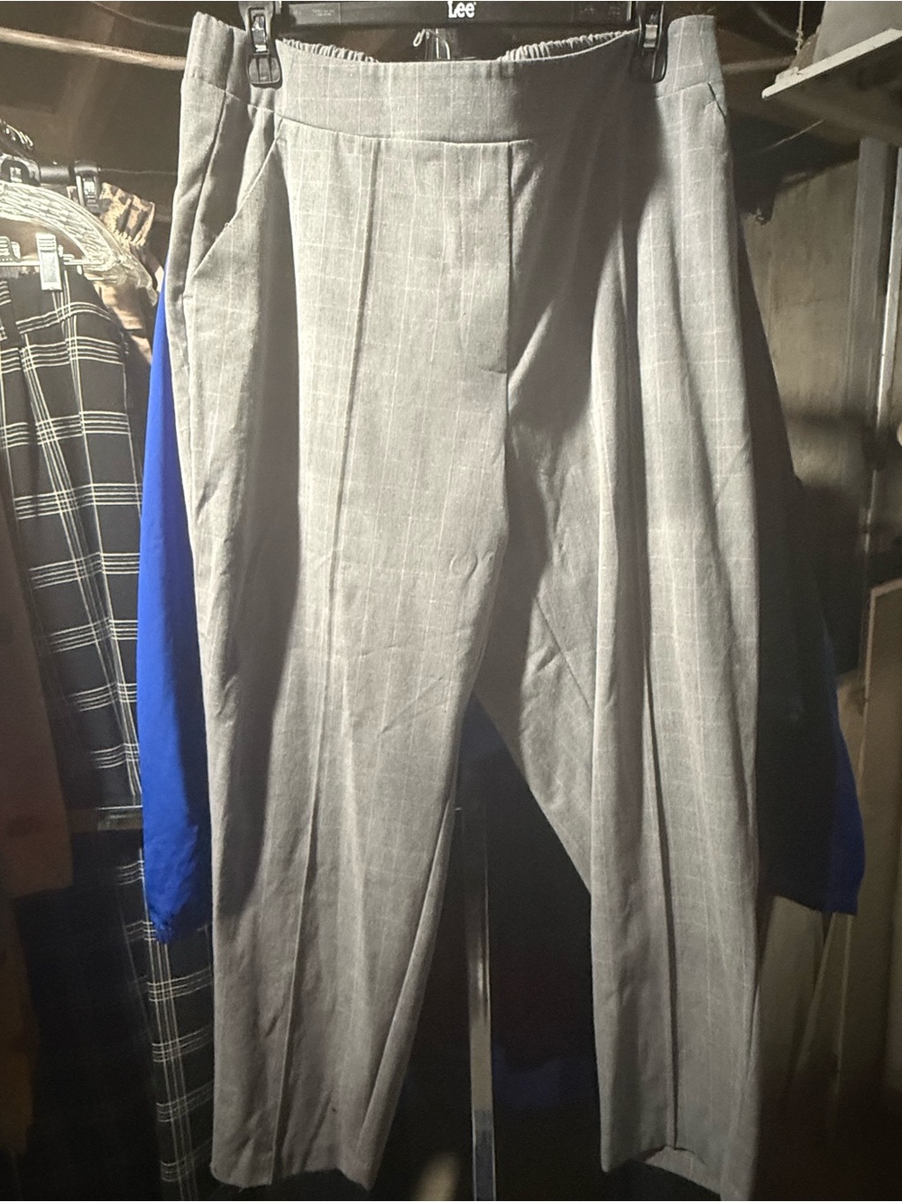 Nine West Gray Pinstripe Cropped Dress Pants